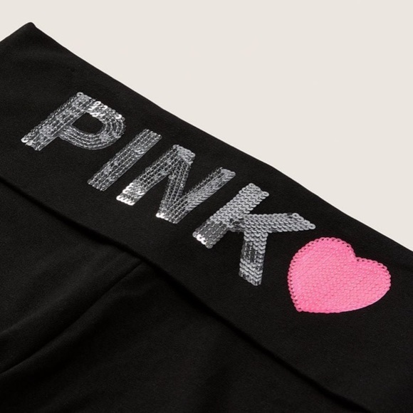 🔥VS Pink Originals htf bling foldover flare yoga leggings sz XL, XXL NWT - Picture 3 of 7